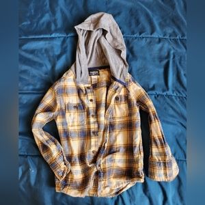 OshKosh Plaid Hooded Shirt